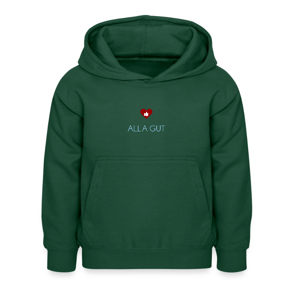 KINDER PREMIUM HOODIE - ALLA GUT DARK - Flaschengrün
