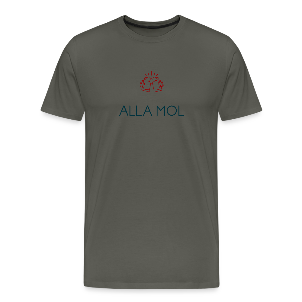 HERREN ORGANIC SHIRT - ALLA MOL TRANSPARENT - Asphalt
