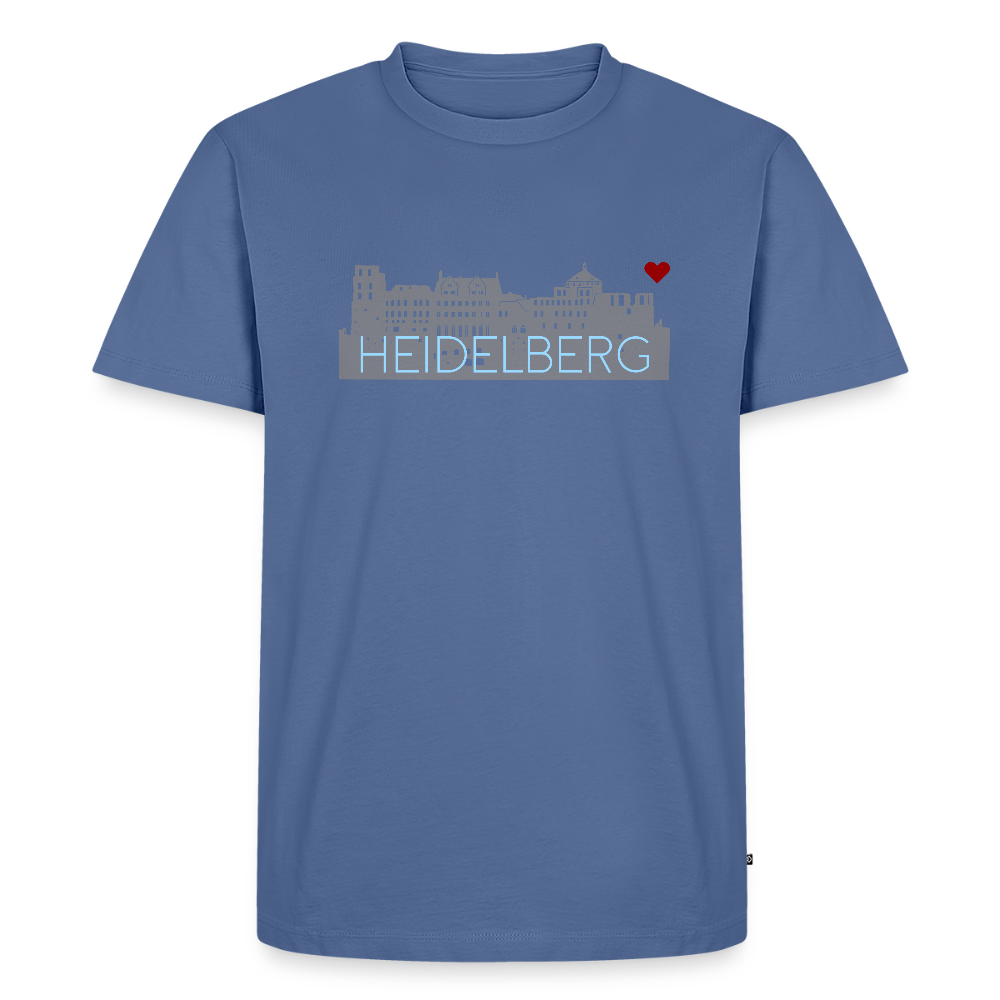 HERREN ORGANIC SHIRT - HEIDELBERGER SCHLOSS DARK - Taubenblau