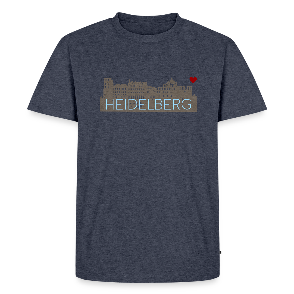 HERREN ORGANIC SHIRT - HEIDELBERGER SCHLOSS DARK - Jeansblau