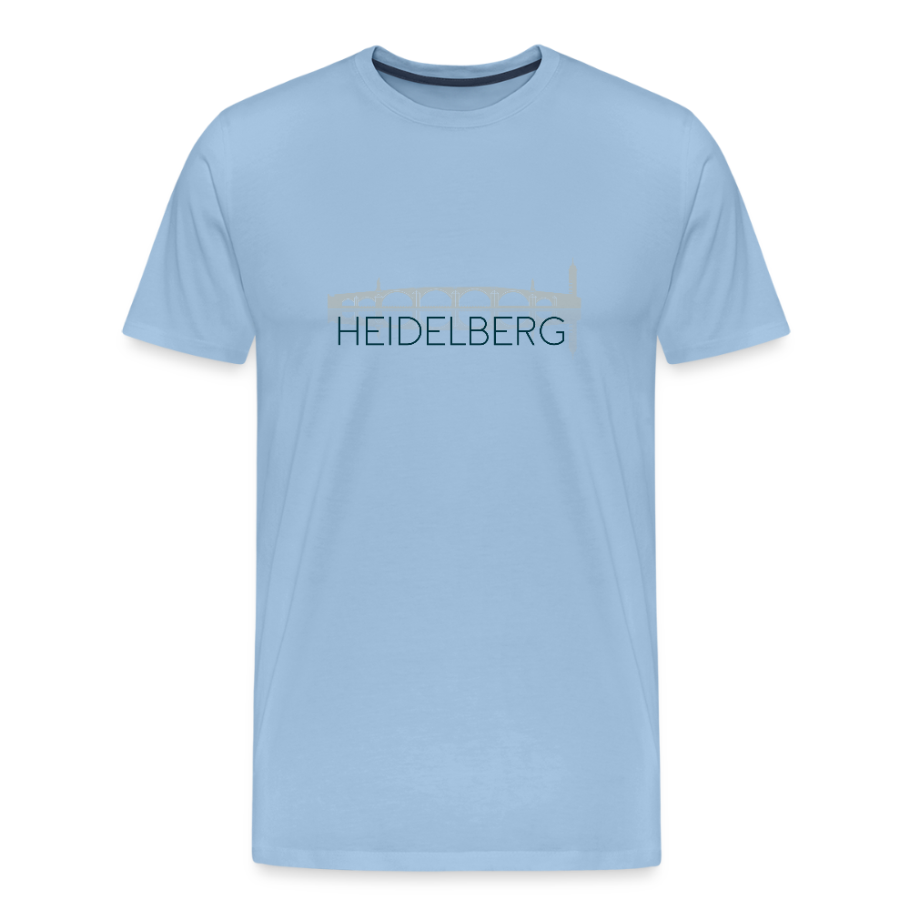 HERREN ORGANIC SHIRT - ALTE BRÜCKE HEIDELBERG TRANSPARENT - Sky