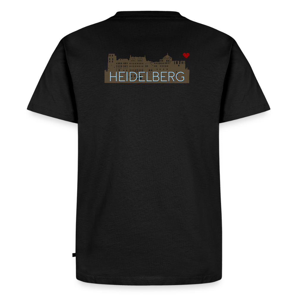 HERREN ORGANIC SHIRT - HEIDELBERGER SCHLOSS (DESIGN HINTEN) DARK - Schwarz
