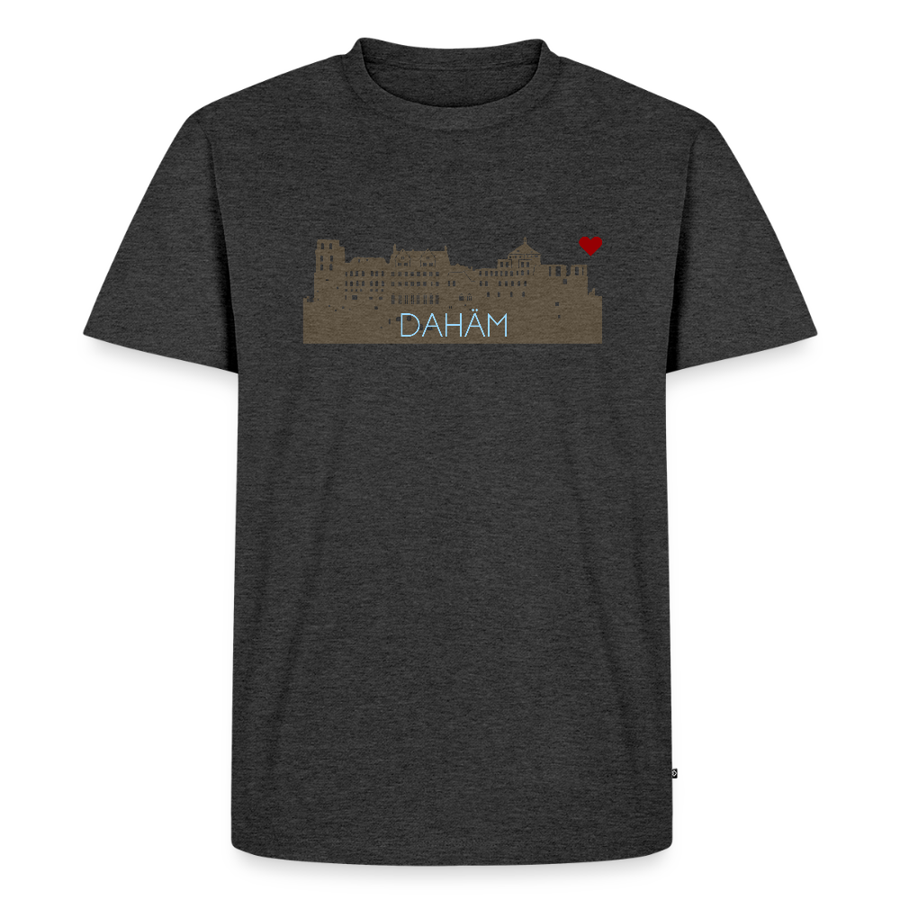 HERREN ORGANIC SHIRT - HEIDELBERGER SCHLOSS DAHÄM DARK - Anthrazit meliert
