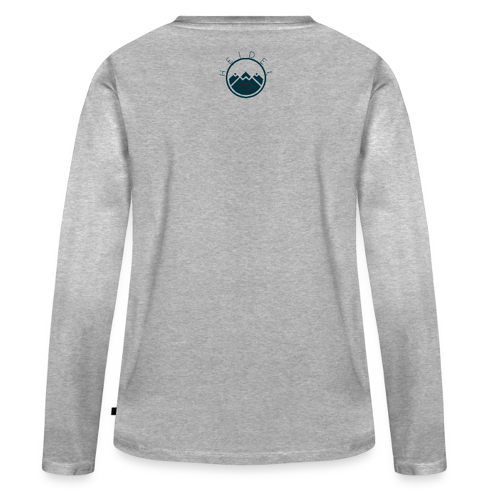 DAMEN ORGANIC LANGARM-SHIRT - HEIDEL(BERG)ER TRANSPARENT - Grau meliert