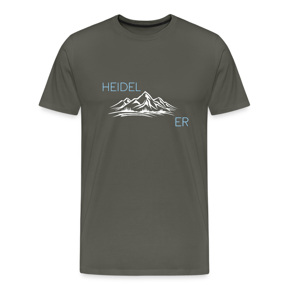 HERREN ORGANIC- HEIDEL(BERG)ER T-SHIRT DARK - Asphalt