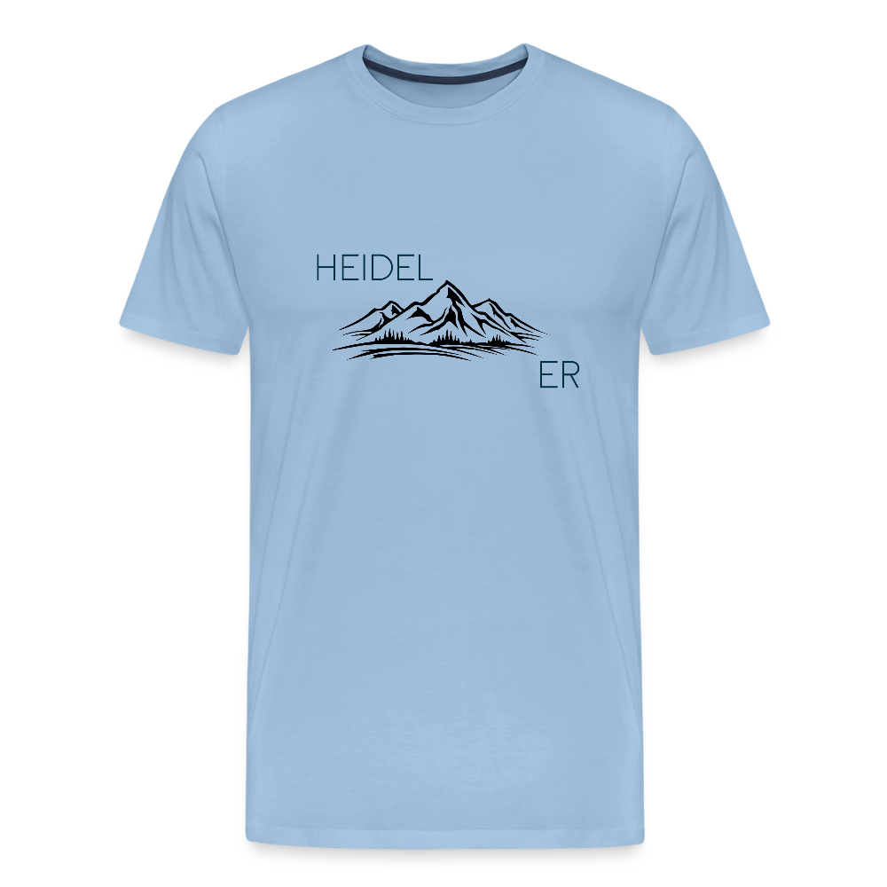 HERREN ORGANIC-SHIRT HEIDEL(BERG)ER TRANSPARENT - Sky