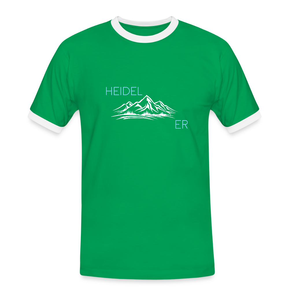HERREN KONTRAST SHIRT- HEIDEL(BERG)ER DARK - Kelly Green/Weiß