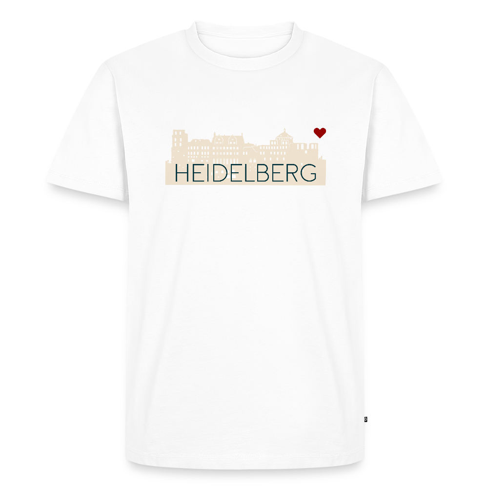HERREN ORGANIC - HEIDELBERGER SCHLOSS T-SHIRT TRANSPARENT - Weiß