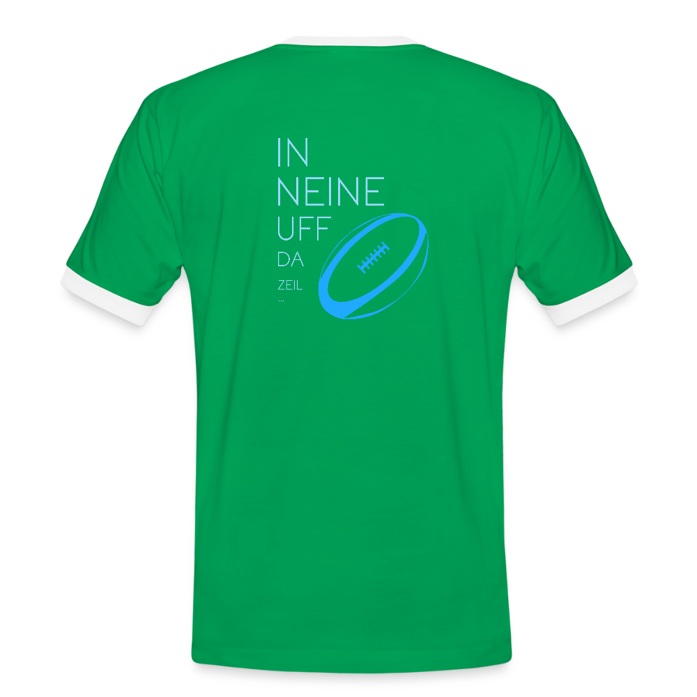 HERREN KONTRAST SHIRT - IN NEINE UFF DA ZEIL RUGBY DARK - Kelly Green/Weiß
