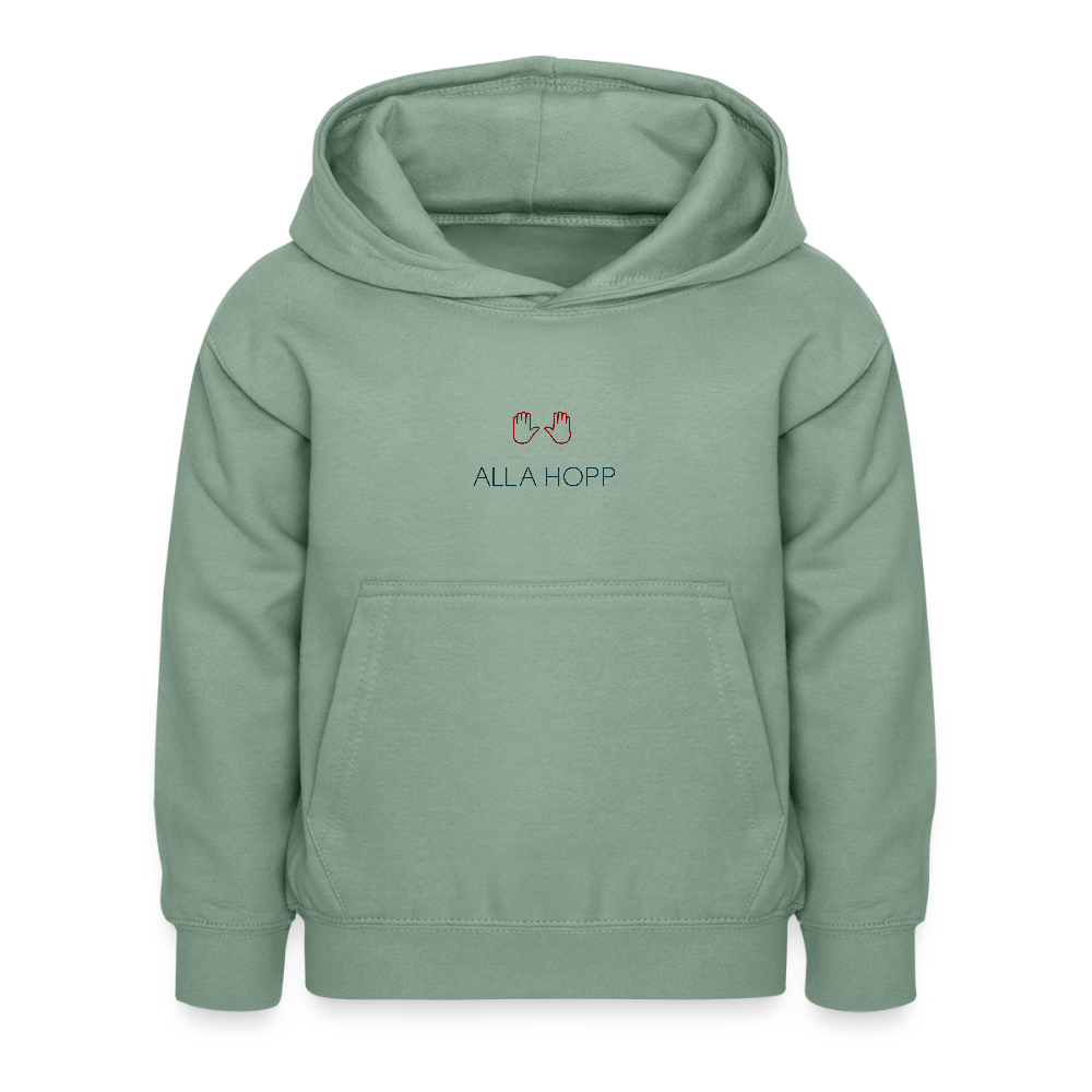 KINDER PREMIUM HOODIE - ALLA HOPP TRANSPARENT - Graugrün