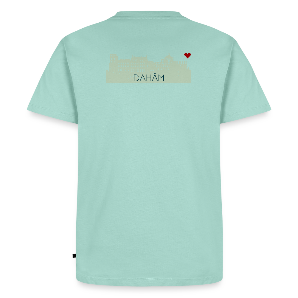 HERREN ORGANIC SHIRT - HEIDELBERGER SCHLOSS DAHÄM (DESIGN HINTEN) TRANSPARENT - Mint