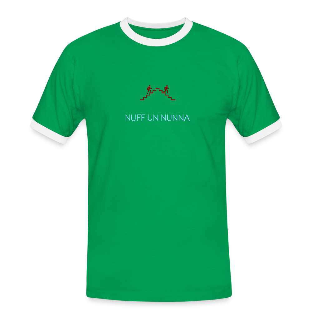 HERREN KONTRAST SHIRT - NUFF UN NUNNA DARK - Kelly Green/Weiß