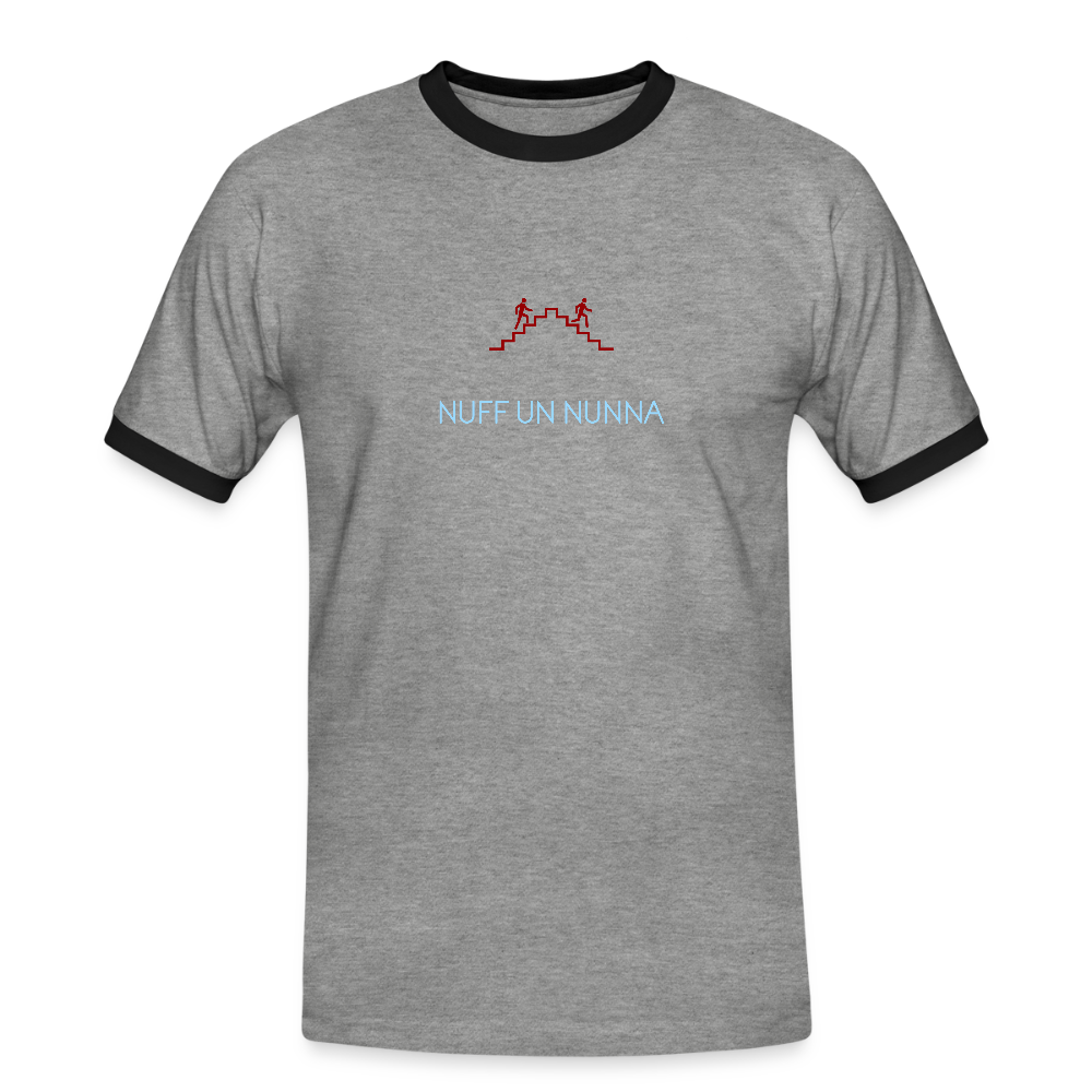 HERREN KONTRAST SHIRT - NUFF UN NUNNA DARK - Grau meliert/Schwarz