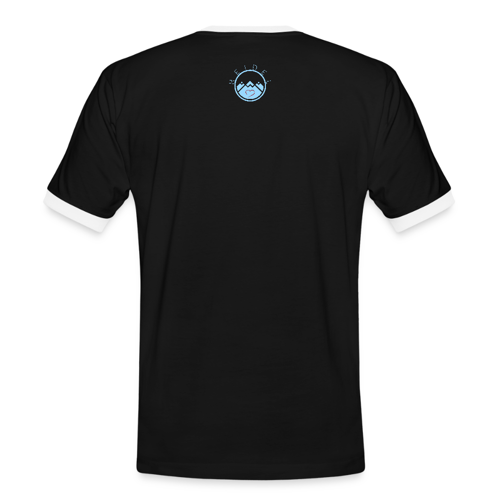 HERREN KONTRAST SHIRT - ALLA MOL DARK - Schwarz/Weiß