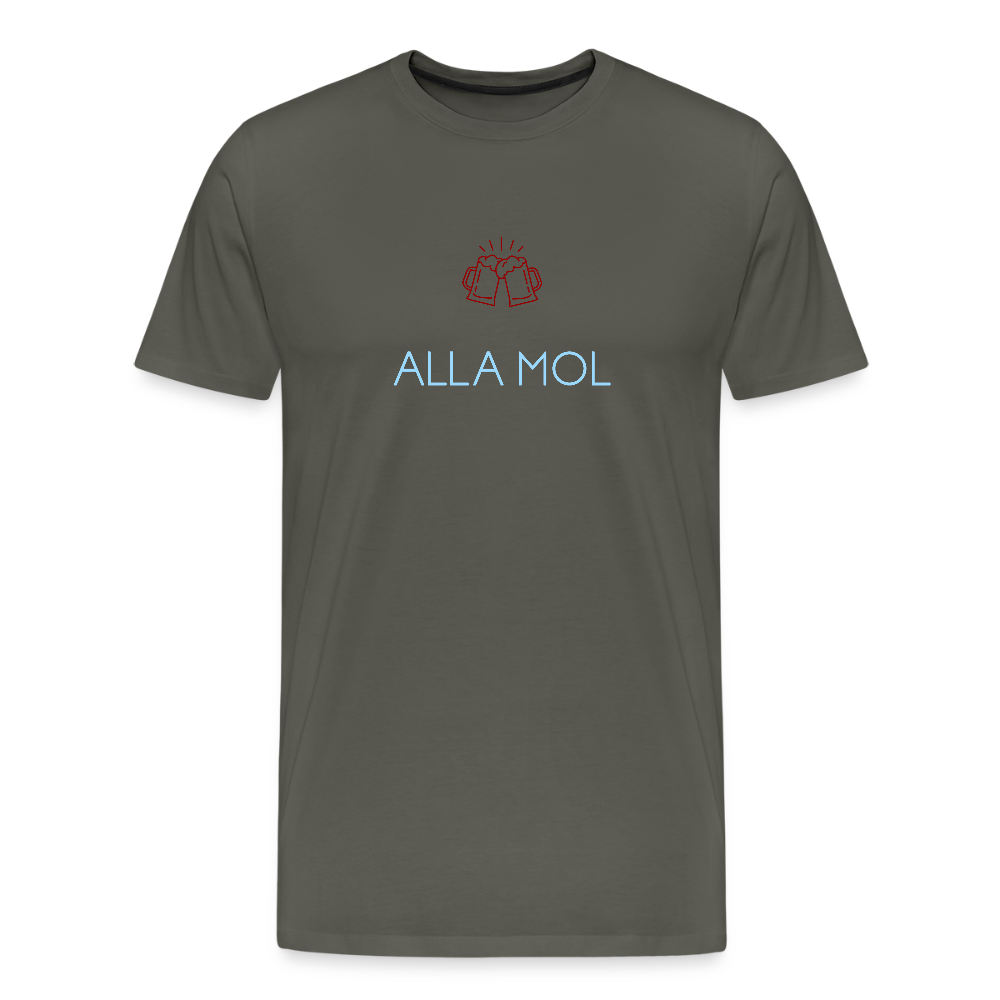 HERREN ORGANIC SHIRT - ALLA MOL DARK - Asphalt