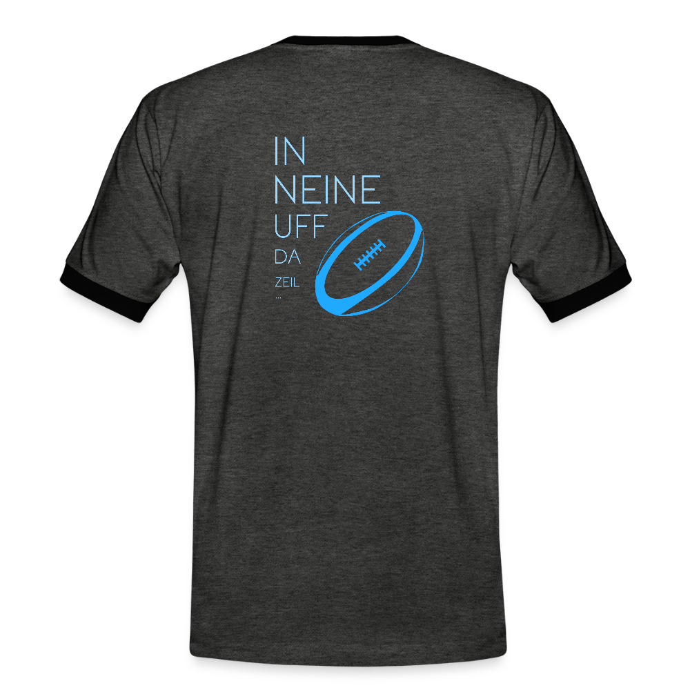 HERREN KONTRAST SHIRT - IN NEINE UFF DA ZEIL RUGBY DARK - Anthrazit/Schwarz