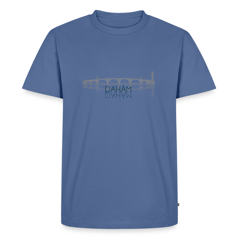 HERREN ORGANIC SHIRT - ALTE BRÜCKE DAHÄM TRANSPARENT - Taubenblau