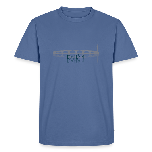 HERREN ORGANIC SHIRT - ALTE BRÜCKE DAHÄM TRANSPARENT - Taubenblau