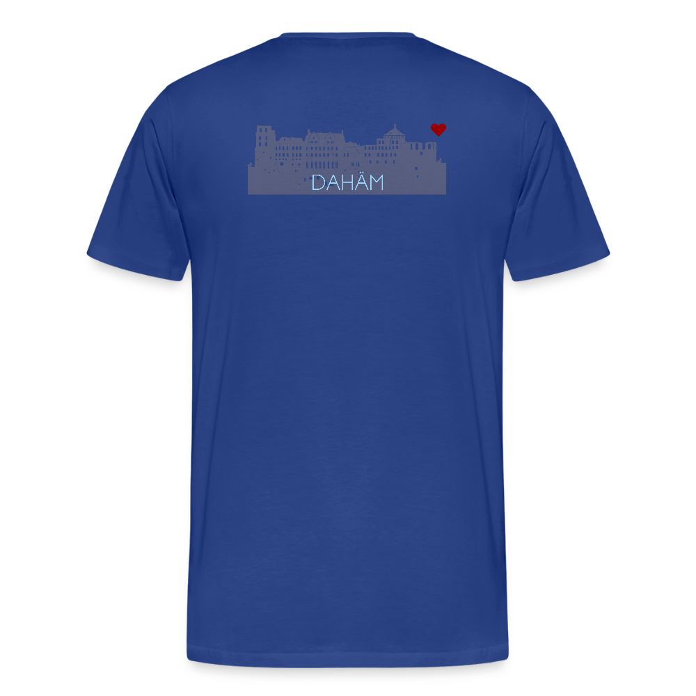 HERREN ORGANIC SHIRT - HEIDELBERGER SCHLOSS DAHÄM (DESIGN HINTEN) DARK - Königsblau