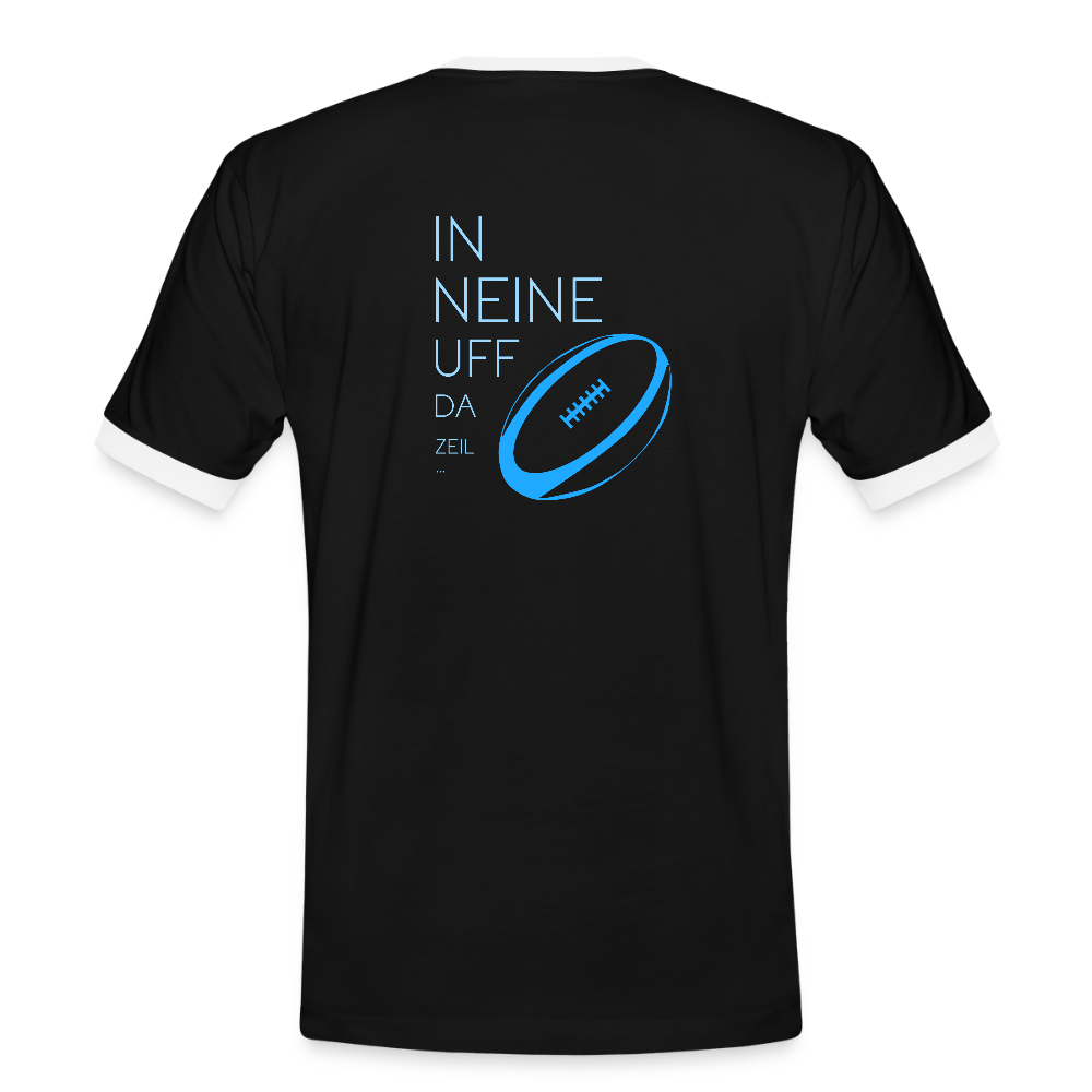 HERREN KONTRAST SHIRT - IN NEINE UFF DA ZEIL RUGBY DARK - Schwarz/Weiß