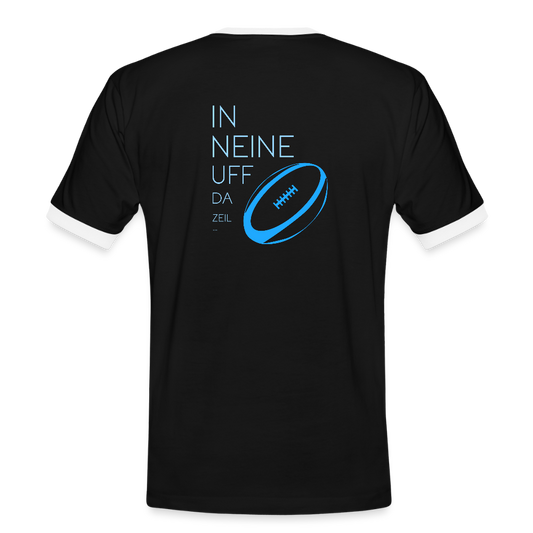HERREN KONTRAST SHIRT - IN NEINE UFF DA ZEIL RUGBY DARK - Schwarz/Weiß