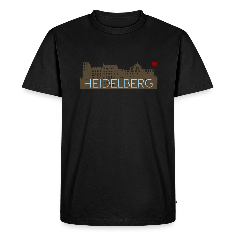 HERREN ORGANIC SHIRT - HEIDELBERGER SCHLOSS DARK - Schwarz