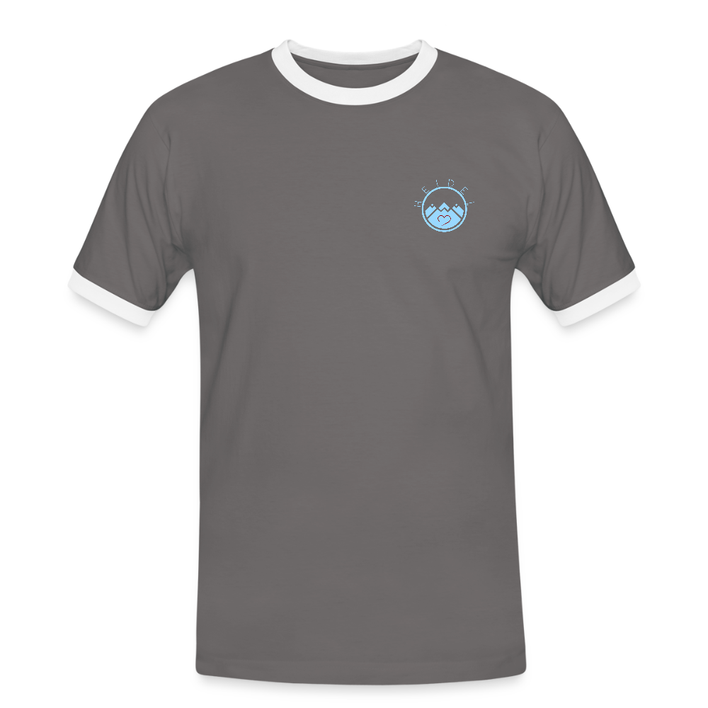 HERREN KONTRAST SHIRT - IN NEINE UFF DA ZEIL RUGBY DARK - Dunkelgrau/Weiß