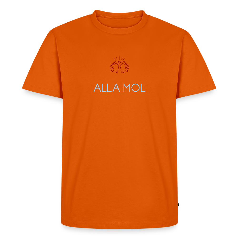 HERREN ORGANIC SHIRT - ALLA MOL DARK - Orange