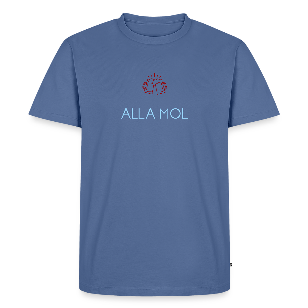 HERREN ORGANIC SHIRT - ALLA MOL DARK - Taubenblau