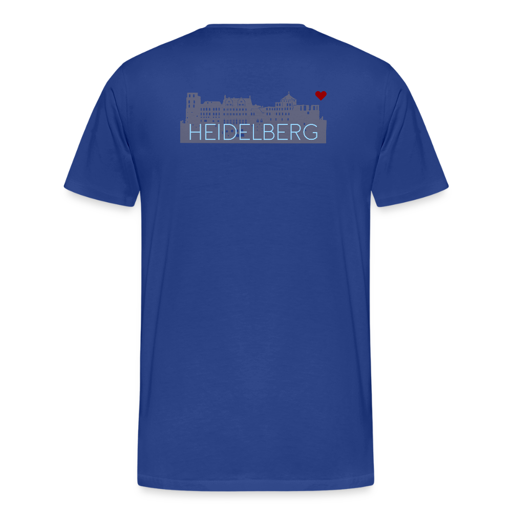 HERREN ORGANIC SHIRT - HEIDELBERGER SCHLOSS (DESIGN HINTEN) DARK - Königsblau
