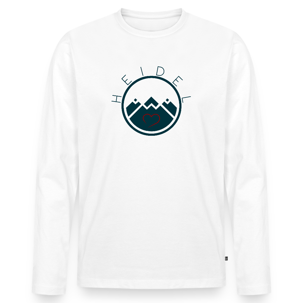 HERREN ORGANIC LANGARM-SHIRT - HEIDELSTORE TRANSPARENT - Weiß