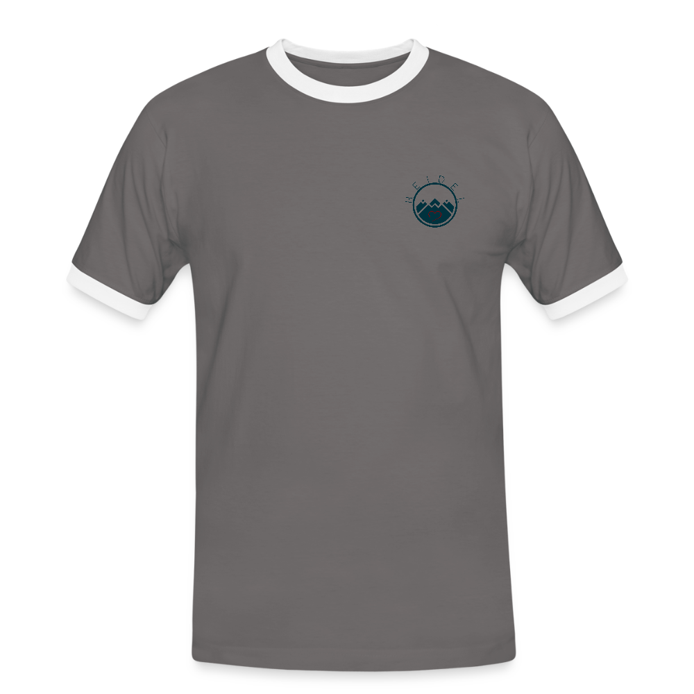 HERREN KONTRAST SHIRT - IN NEINE UFF DA ZEIL RUGBY TRANSPARENT - Dunkelgrau/Weiß