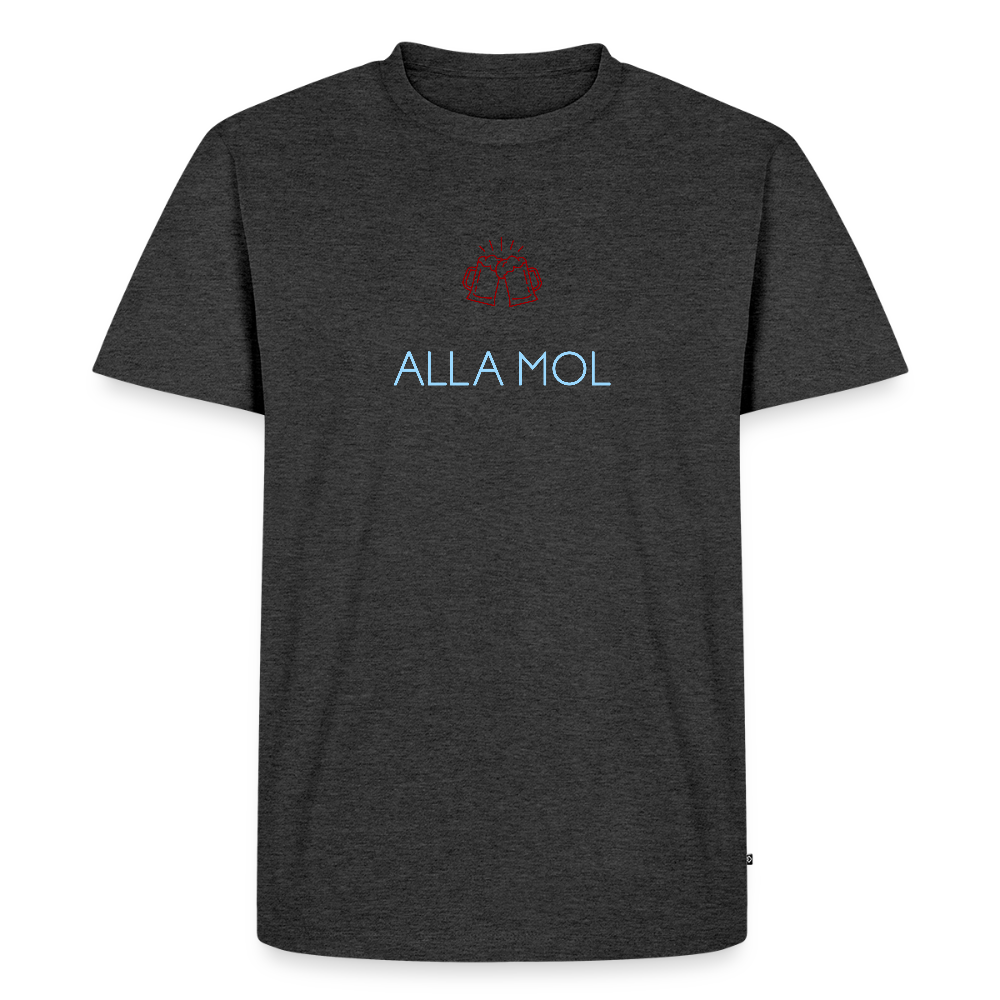 HERREN ORGANIC SHIRT - ALLA MOL DARK - Anthrazit meliert