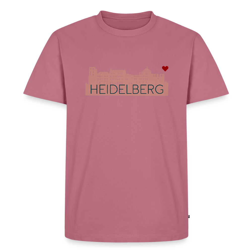 HERREN ORGANIC - HEIDELBERGER SCHLOSS T-SHIRT TRANSPARENT - Mauve