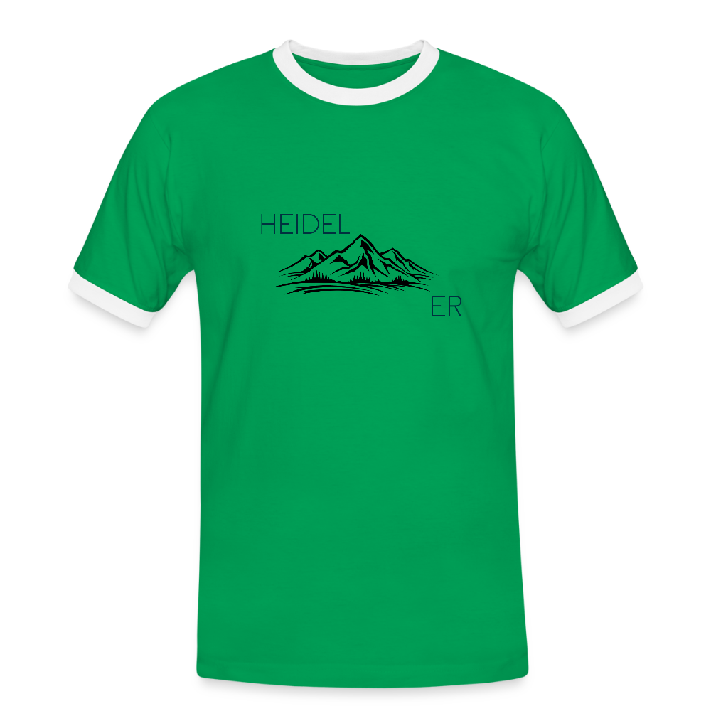 HERREN KONTRAST SHIRT- HEIDEL(BERG)ER TRANSPARENT - Kelly Green/Weiß