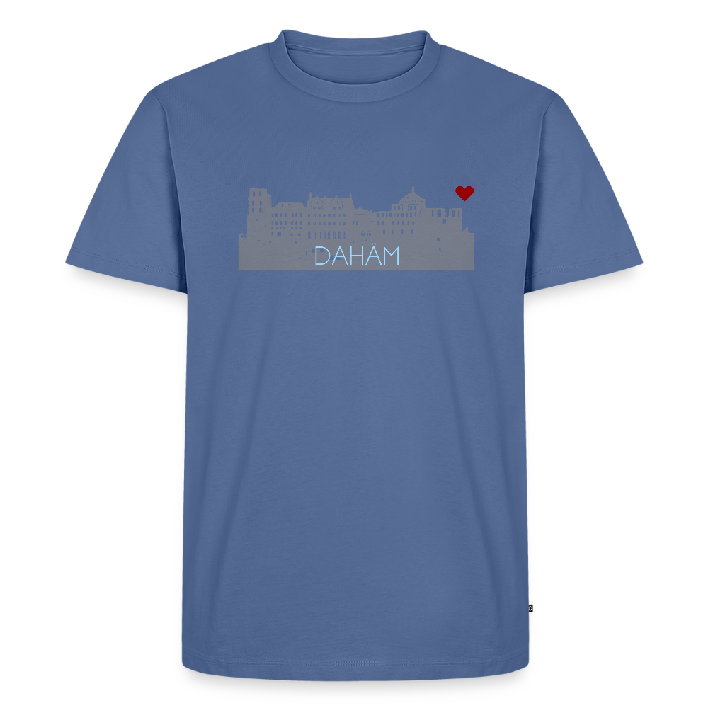 HERREN ORGANIC SHIRT - HEIDELBERGER SCHLOSS DAHÄM DARK - Taubenblau