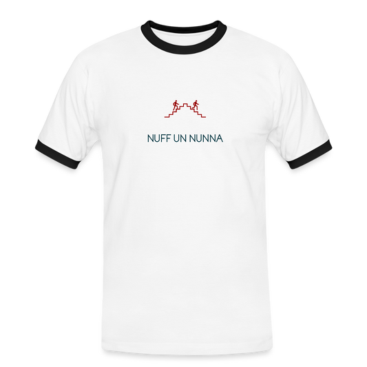 HERREN KONTRAST SHIRT - NUFF UN NUNNA TRANSPARENT - Weiß/Schwarz
