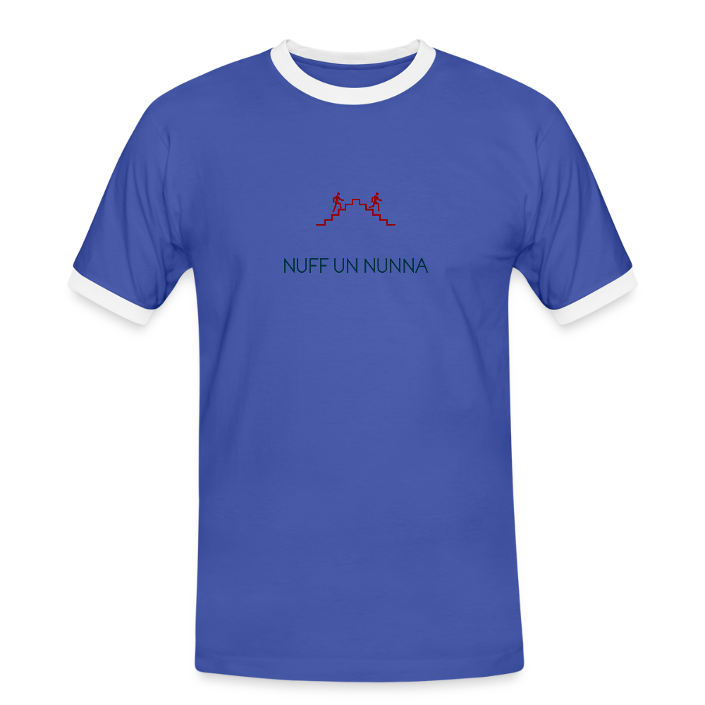 HERREN KONTRAST SHIRT - NUFF UN NUNNA TRANSPARENT - Blau/Weiß