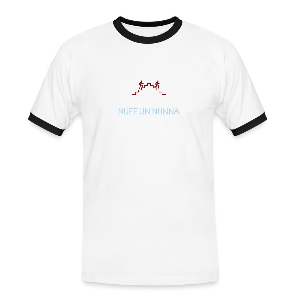 HERREN KONTRAST SHIRT - NUFF UN NUNNA DARK - Weiß/Schwarz