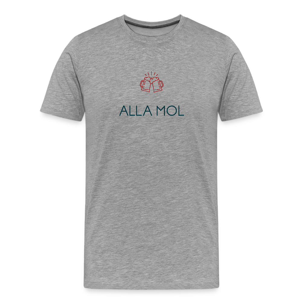 HERREN ORGANIC SHIRT - ALLA MOL TRANSPARENT - Grau meliert