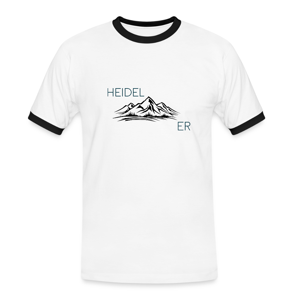 HERREN KONTRAST SHIRT- HEIDEL(BERG)ER TRANSPARENT - Weiß/Schwarz