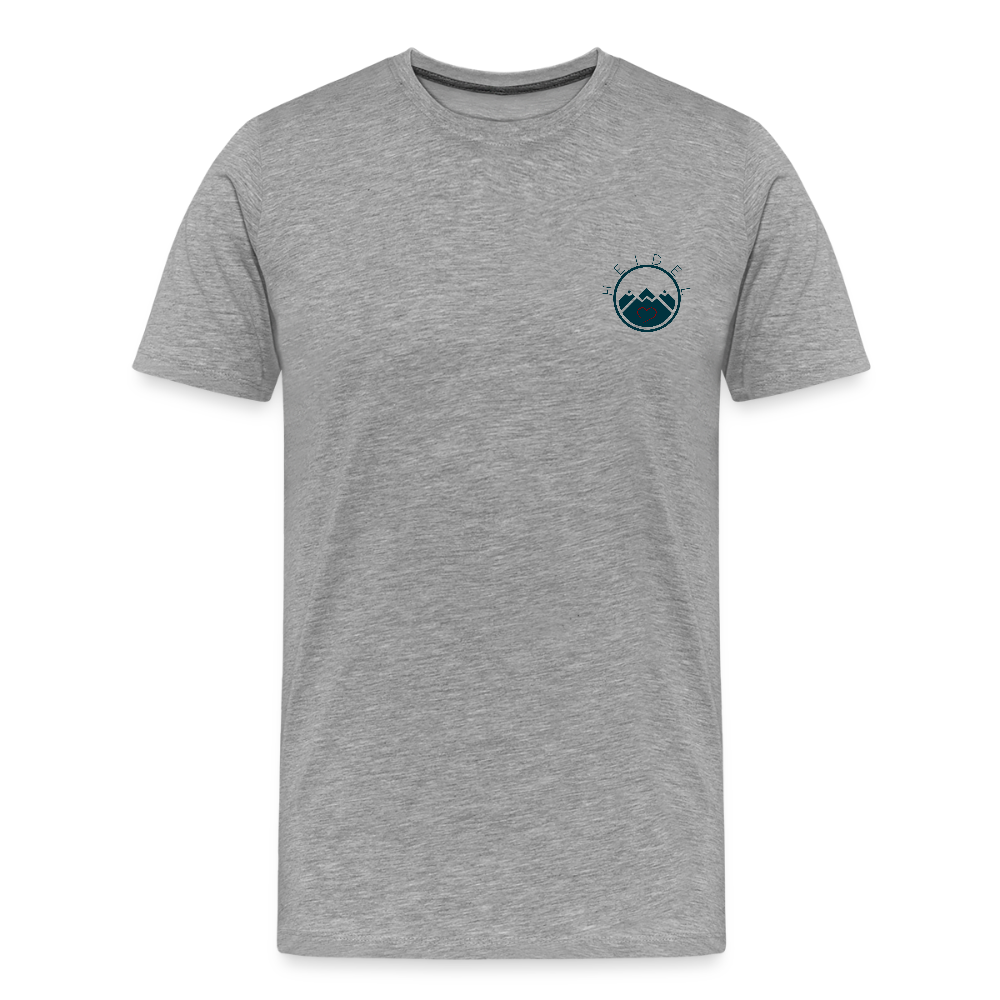 HERREN ORGANIC SHIRT - HEIDELBERGER SCHLOSS DAHÄM (DESIGN HINTEN) TRANSPARENT - Grau meliert
