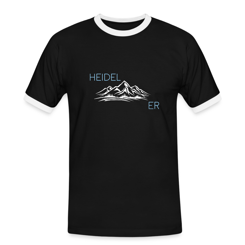 HERREN KONTRAST SHIRT- HEIDEL(BERG)ER DARK - Schwarz/Weiß