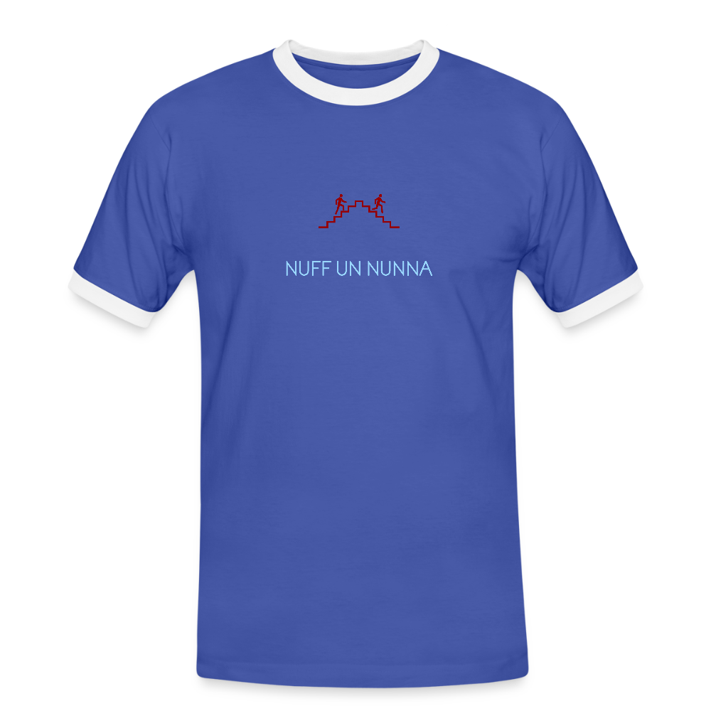 HERREN KONTRAST SHIRT - NUFF UN NUNNA DARK - Blau/Weiß