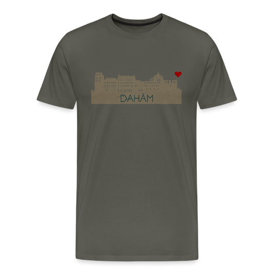 HERREN ORGANIC SHIRT - HEIDELBERGER SCHLOSS DAHÄM TRANSPARENT - Asphalt