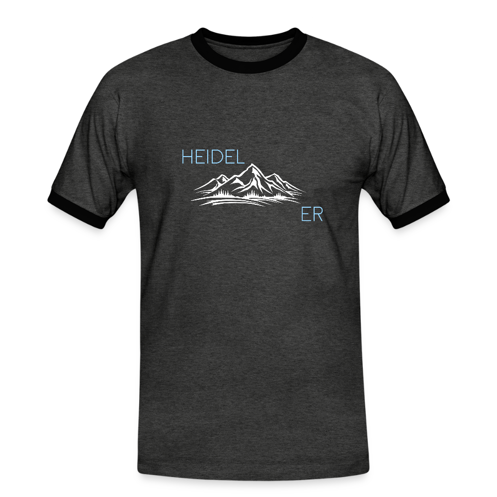 HERREN KONTRAST SHIRT- HEIDEL(BERG)ER DARK - Anthrazit/Schwarz