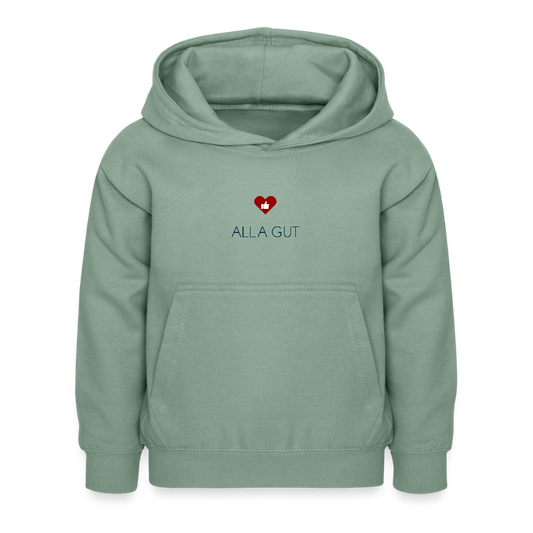 KINDER PREMIUM HOODIE - ALLA GUT TRANSPARENT - Graugrün