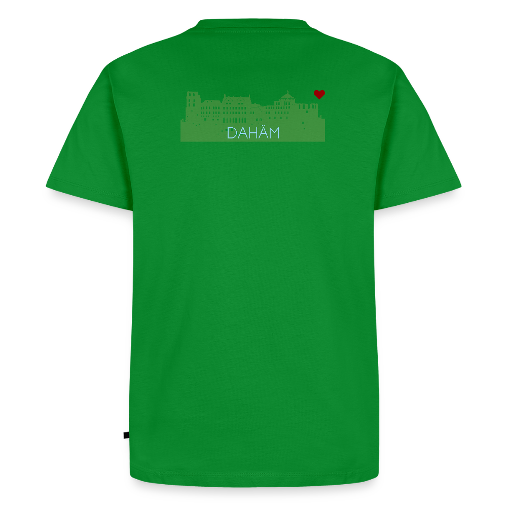 HERREN ORGANIC SHIRT - HEIDELBERGER SCHLOSS DAHÄM (DESIGN HINTEN) DARK - Grün