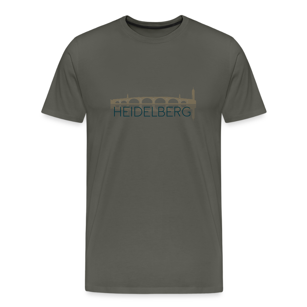 HERREN ORGANIC SHIRT - ALTE BRÜCKE HEIDELBERG TRANSPARENT - Asphalt