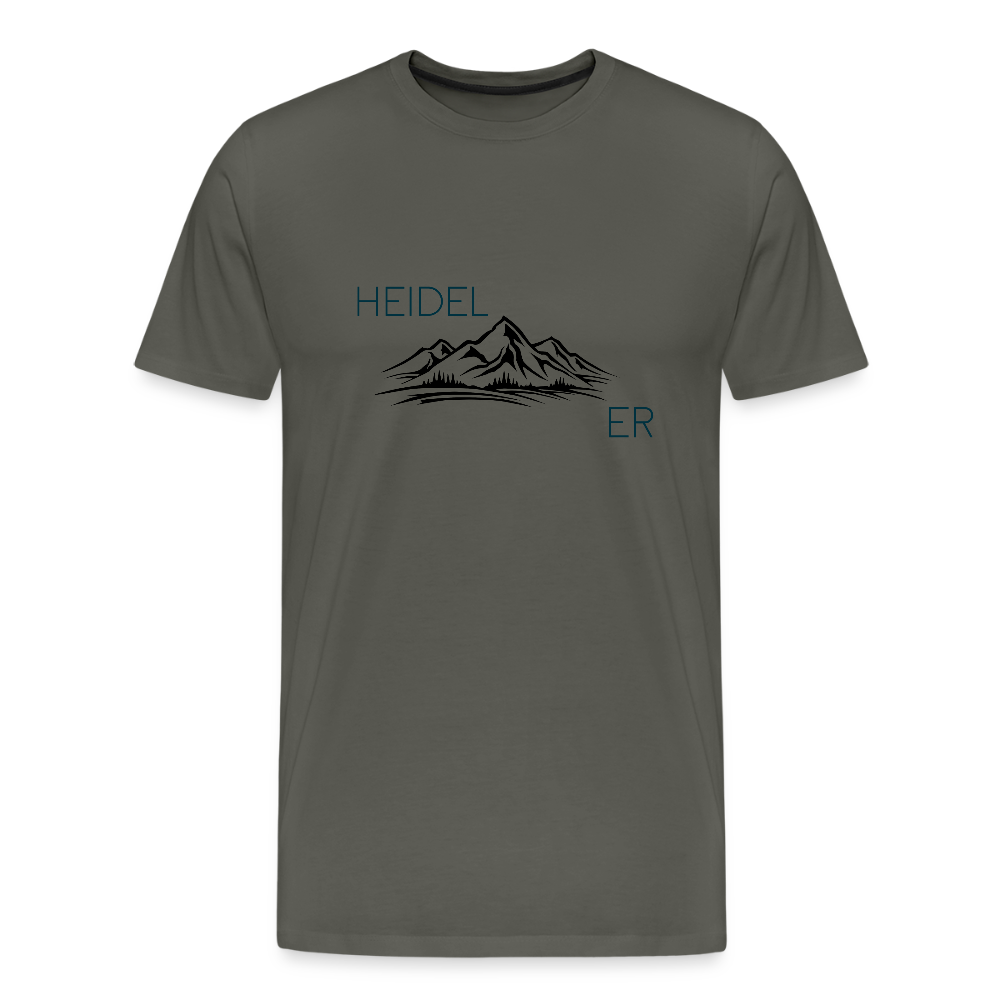 HERREN ORGANIC-SHIRT HEIDEL(BERG)ER TRANSPARENT - Asphalt